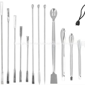 Žličica za lijekove od nehrđajućeg čelika, dvostruka glava, mikrodoziranje, Haitai, pakiranje 3 komada, tolerancija ±1 mm