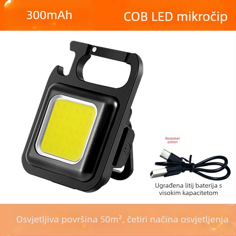 Mini LED svjetlo za ključeve – Višenamjensko magnetsko radno svjetlo s otvaračem za boce (6W • Punjenje • 500mAh • Model XH-69)