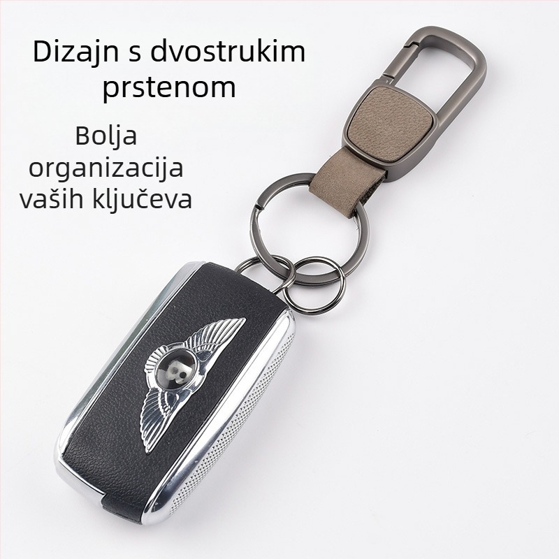Kljucni privjesak – koža goveda, lagani luksuz, metalni automobil ključ