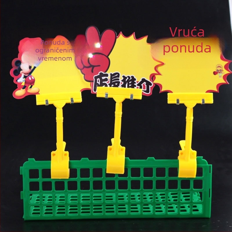 T-tip POP klip za oznake cijena na policama, moderan minimalistički dizajn, pogodan za poslovna darova / reklamna darova