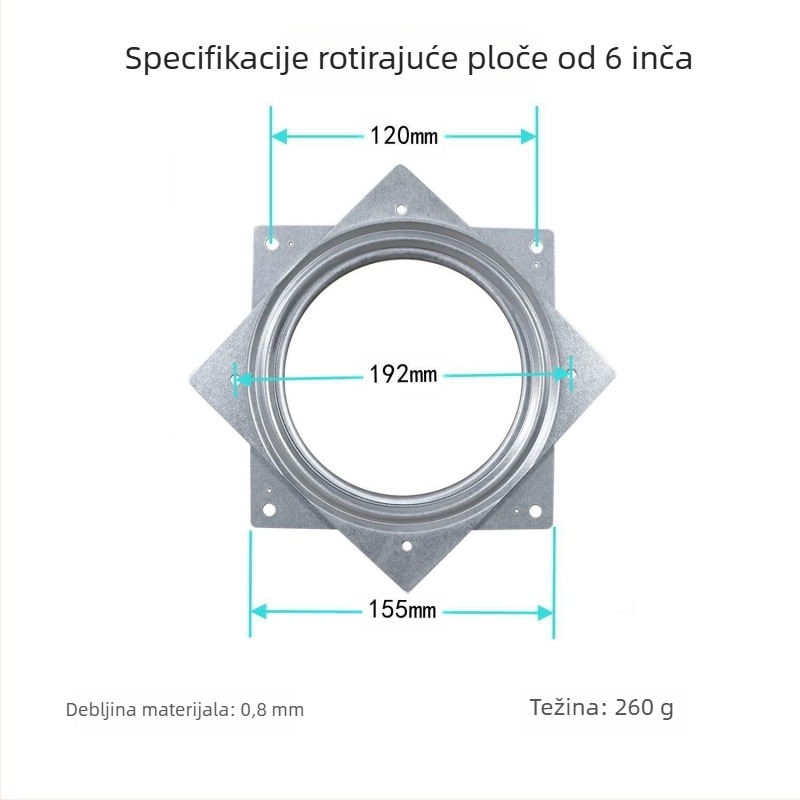 Okretna baza za izlaganje - Željezo, Puna perla šuplja konstrukcija, 360° rotacija, Moderni minimalistički stil, Žig/štancanje