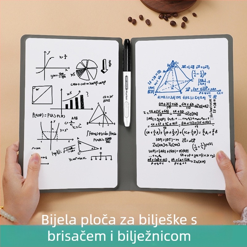 Qing Yile Stolni brzi bilježnica s mini bijelom pločom, koža imitacija, kategorija nacrt, kreativni trend