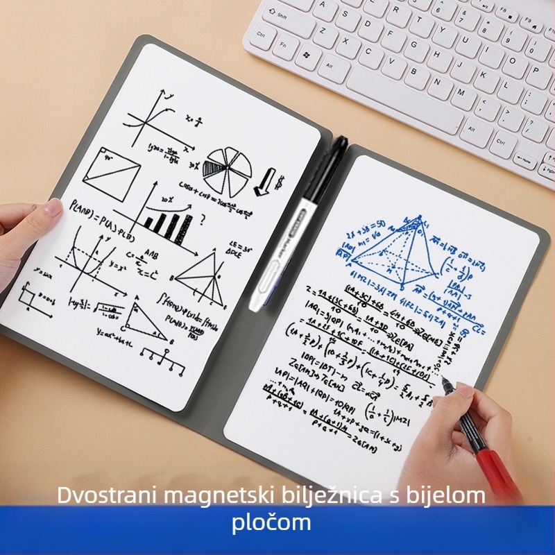 Qing Yile Stolni brzi bilježnica s mini bijelom pločom, koža imitacija, kategorija nacrt, kreativni trend