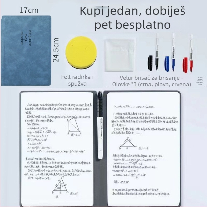 Qing Yile Stolni brzi bilježnica s mini bijelom pločom, koža imitacija, kategorija nacrt, kreativni trend