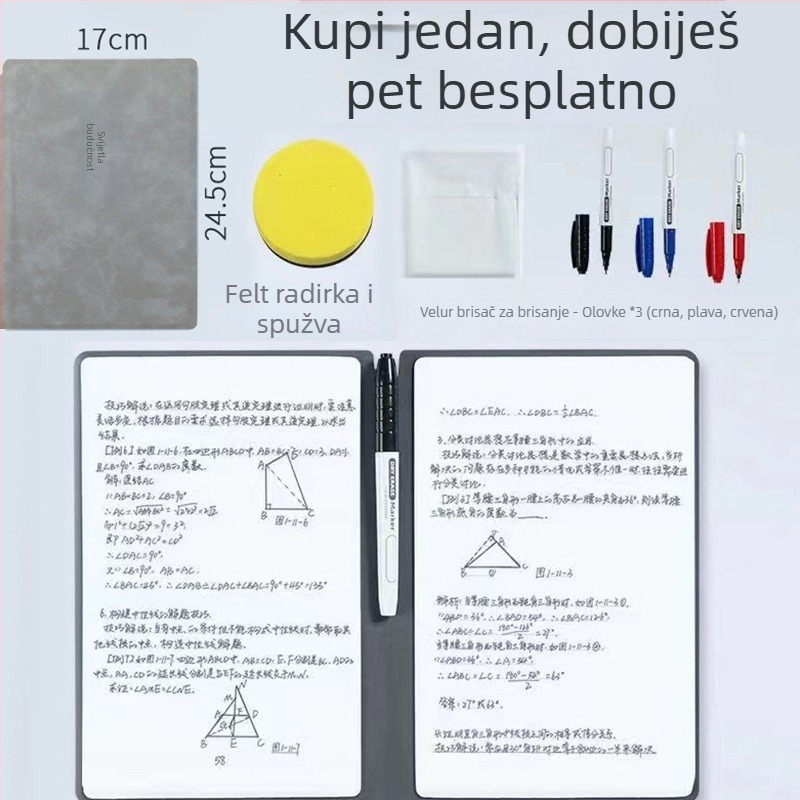 Qing Yile Stolni brzi bilježnica s mini bijelom pločom, koža imitacija, kategorija nacrt, kreativni trend