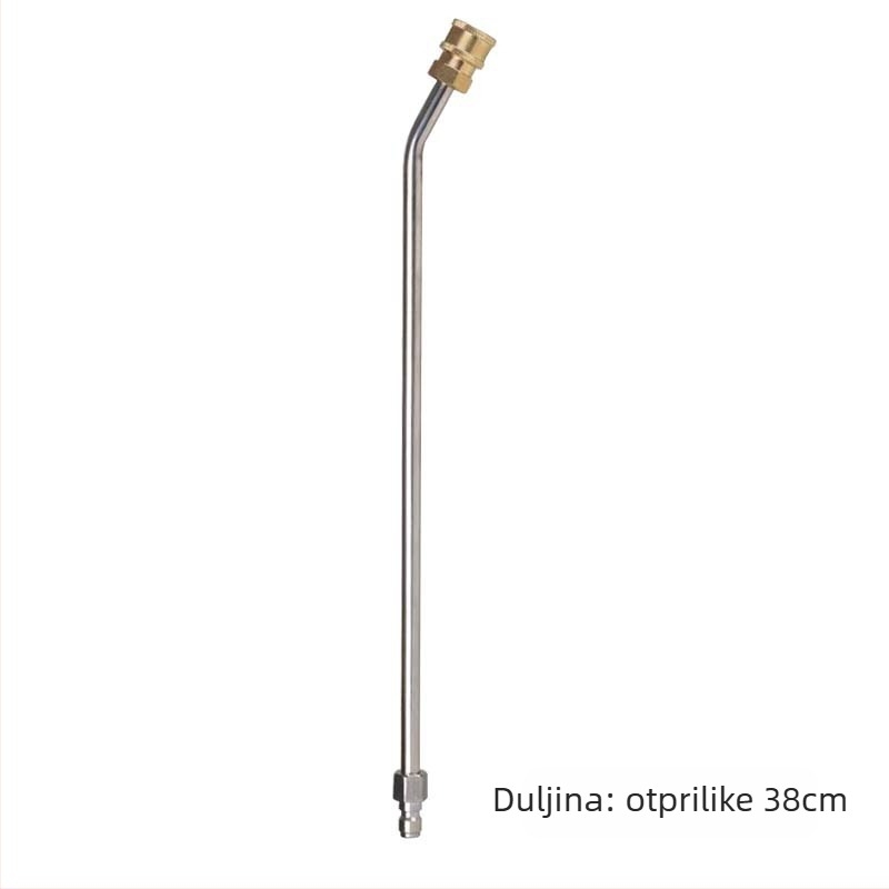 Visokotlačna prskalica za automobile s produženim štapom i savitljivim kolenom — 1/4 brzi spoj, nehrđajući čelik i bakar, mlaznica 11 mm, kompatibilno s visokim tlakom, 150 g