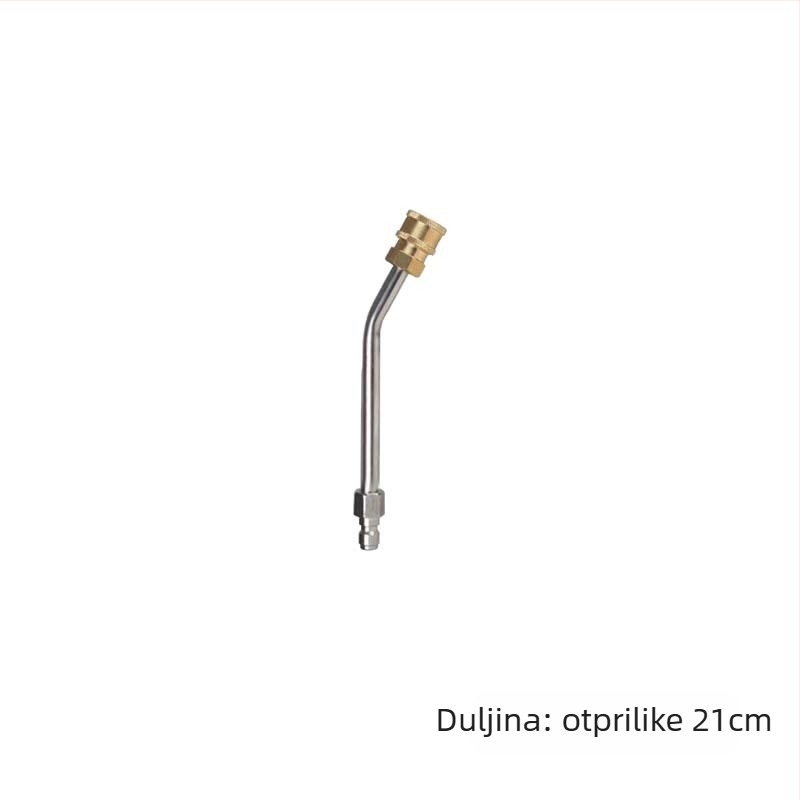 Visokotlačna prskalica za automobile s produženim štapom i savitljivim kolenom — 1/4 brzi spoj, nehrđajući čelik i bakar, mlaznica 11 mm, kompatibilno s visokim tlakom, 150 g