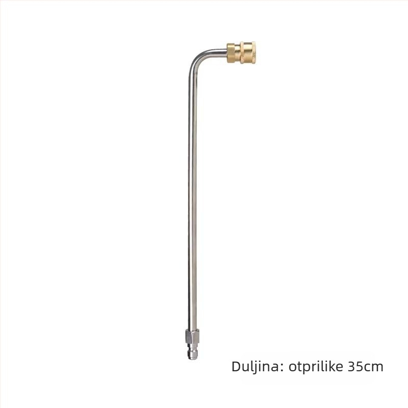 Visokotlačna prskalica za automobile s produženim štapom i savitljivim kolenom — 1/4 brzi spoj, nehrđajući čelik i bakar, mlaznica 11 mm, kompatibilno s visokim tlakom, 150 g