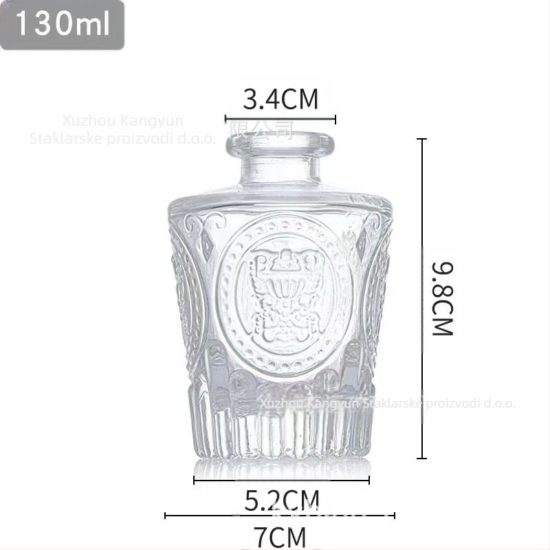 Aromaterapijska bočica s ručno izrezbarenim rimskim dizajnom za kućnu dekoraciju, staklo soda-lime, prilagodljivo