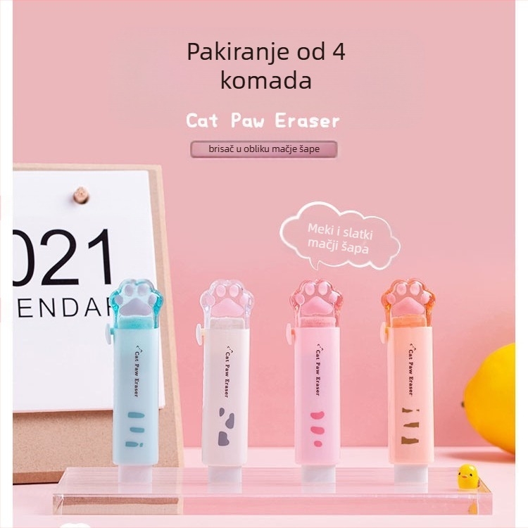 Gumica u obliku mačje kandže, karikatura dizajn, MW TG103, materijal PS guma, za učenike