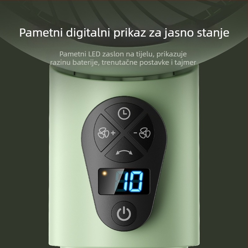 USB podni ventilator s daljinskim upravljanjem, oscilirajući, motor bez četkica, tajmer 2–8 sati, velik protok zraka