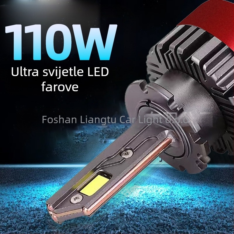 D serije LED farova s 3 bakrene cijevi, 55W, 12V, IP68, 12000 lm