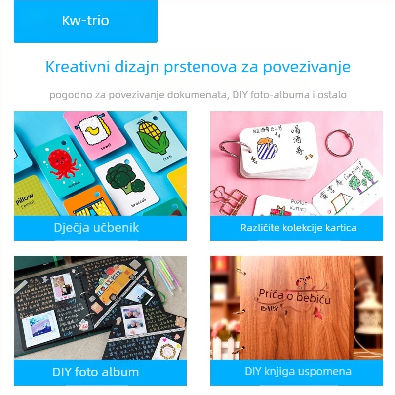 Metalni otvoreni prstenovi za povezivanje knjiga, DIY projekti, model 19, brend Can be excellent