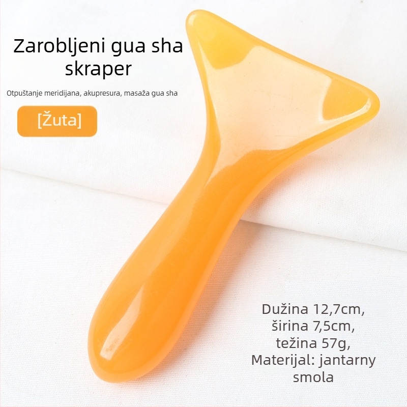 Izkrivljena spatula za scraping za masažu vratne kralješnice i ramena; materijal: smola; težina: 57 g; kategorija: scraping sheet/plate; primjena: zdravstveni masaža, fitness i ljepota tijela; prilagodljiva obrada dostupna