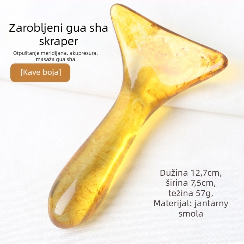 Izkrivljena spatula za scraping za masažu vratne kralješnice i ramena; materijal: smola; težina: 57 g; kategorija: scraping sheet/plate; primjena: zdravstveni masaža, fitness i ljepota tijela; prilagodljiva obrada dostupna