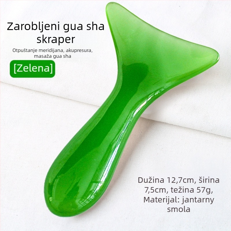 Izkrivljena spatula za scraping za masažu vratne kralješnice i ramena; materijal: smola; težina: 57 g; kategorija: scraping sheet/plate; primjena: zdravstveni masaža, fitness i ljepota tijela; prilagodljiva obrada dostupna