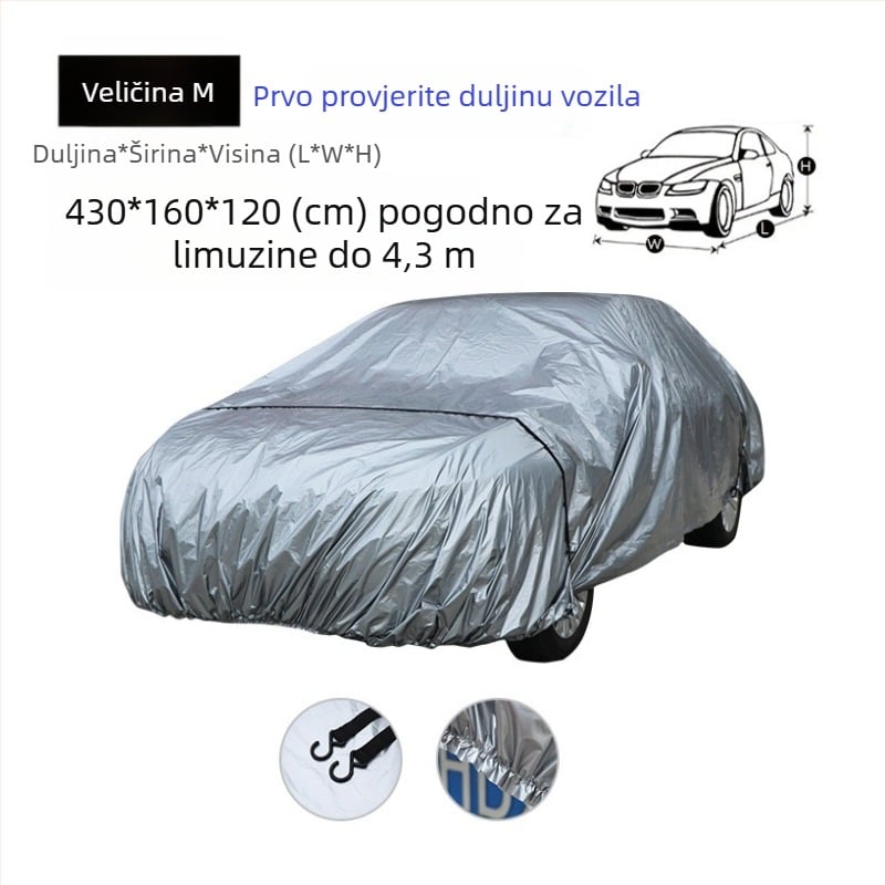 coveryoo Navlaka za auto za sedan — Lakoća, Vodootpornost i Zaštita od prašine, Prilagodljiva, Težina 1 kg, Materijal: Drugo