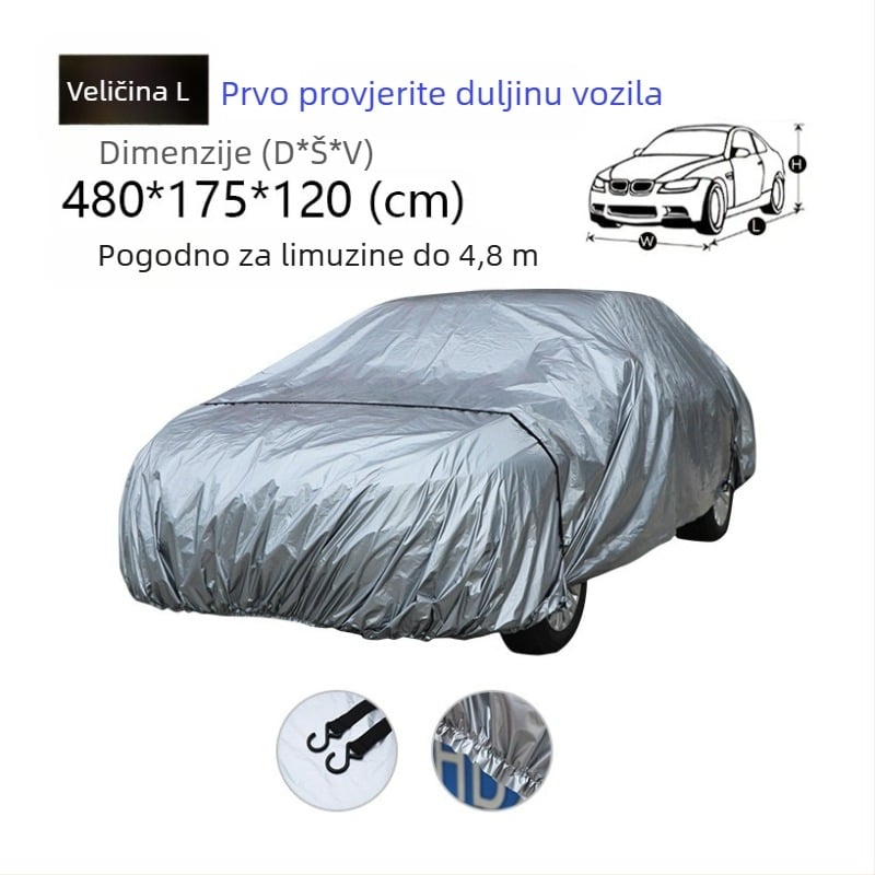 coveryoo Navlaka za auto za sedan — Lakoća, Vodootpornost i Zaštita od prašine, Prilagodljiva, Težina 1 kg, Materijal: Drugo