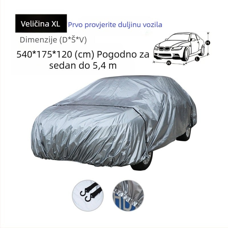 coveryoo Navlaka za auto za sedan — Lakoća, Vodootpornost i Zaštita od prašine, Prilagodljiva, Težina 1 kg, Materijal: Drugo