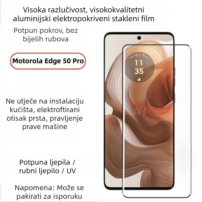 Prednje staklo zaštitno za Motorola Edge50 Pro — mat završetak, zaštita od plavog svjetla, protiv otisaka prstiju, otporno na prašinu