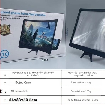 Držač za povećanje zaslona telefona - plastični, univerzalni, marka Neutral, podržana prilagodba