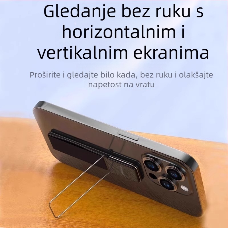 Držač za telefon s prstenom i ručnim kaišem – anti-pad dizajn, ABS + elastični pojas + nehrđajuća čelična opruga + dvostrana ljepilna traka