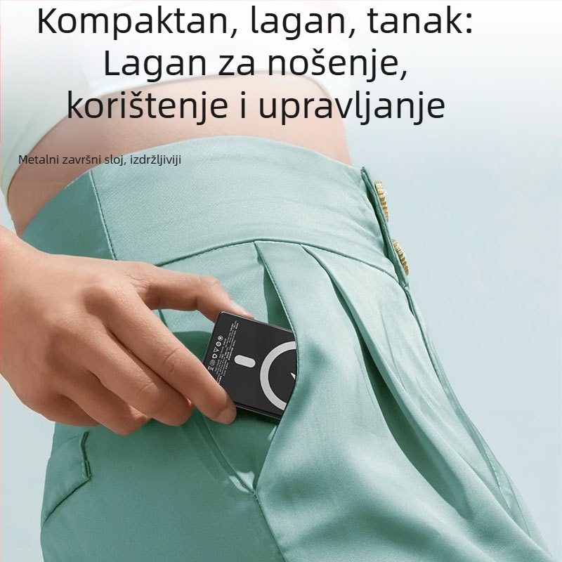 Magnetska bežična Power Bank PD3.0 20W 10000mAh aluminijsko kućište Model MH805