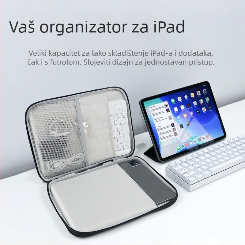 Zaštitna futrola za iPad s funkcijom protiv krađe, proširiva PU, najlonska podstava, Fro Cat