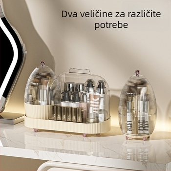 Rotirajuća kutija za pohranu kozmetike s poklopcem, 18L, model 903, PP+PET