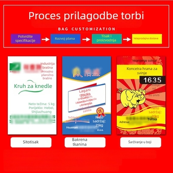 Plastična tkana vrećica s laminiranim tiskom, PP materijal, nosivost 10–100, vrećica za otpad