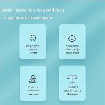 Dječji drveni drndalo u Orffovom stilu s 13 zvončića