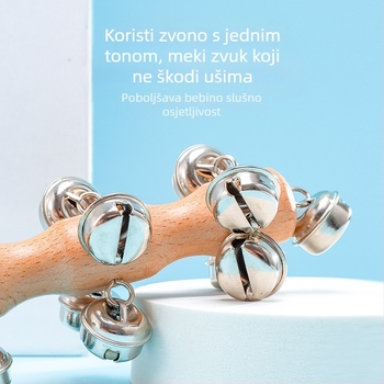 Dječji drveni drndalo u Orffovom stilu s 13 zvončića
