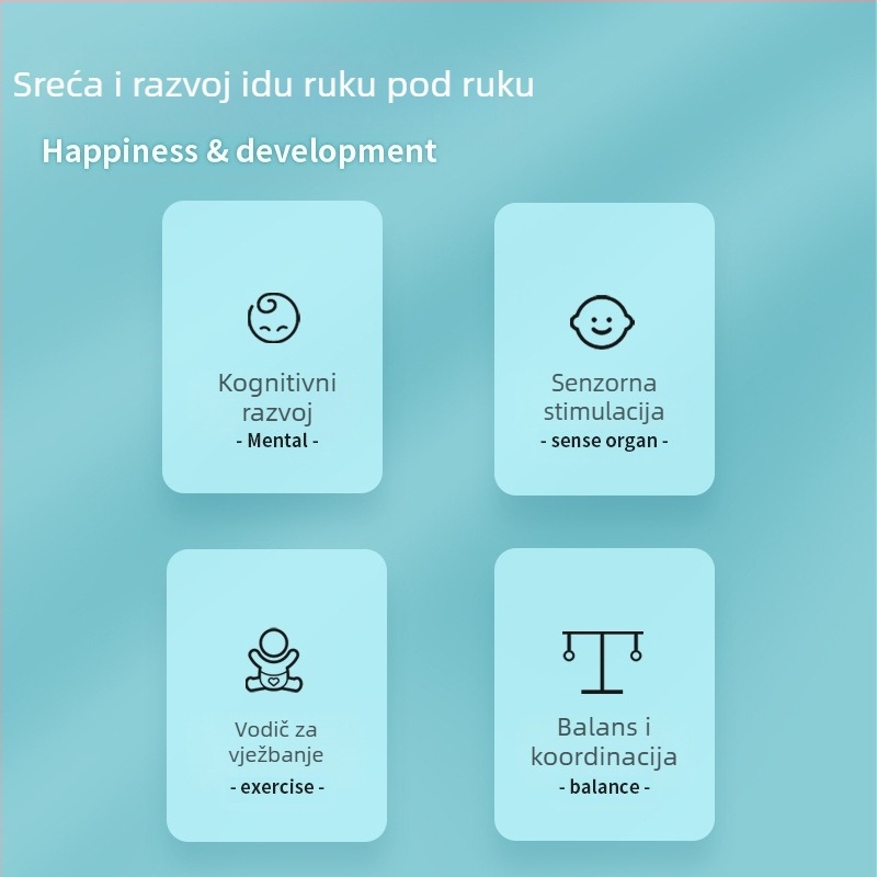 Dječji drveni drndalo u Orffovom stilu s 13 zvončića