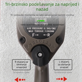 Industrijska razina pneumatski ključ s setom utičnica, 1/2 inča, visok moment