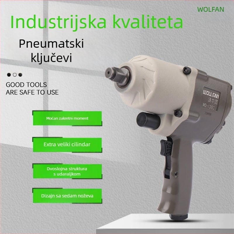 Industrijska razina pneumatski ključ s setom utičnica, 1/2 inča, visok moment