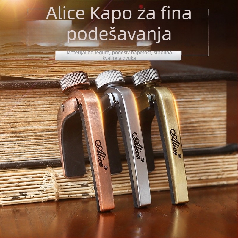 Kapo za gitaru A007J — metalna legura, podesivi ton, za zapadne gitare