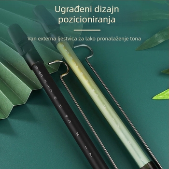 Flauta s kliznim mehanizmom, jednostavna konstrukcija, u kutiji, za glazbene instrumente