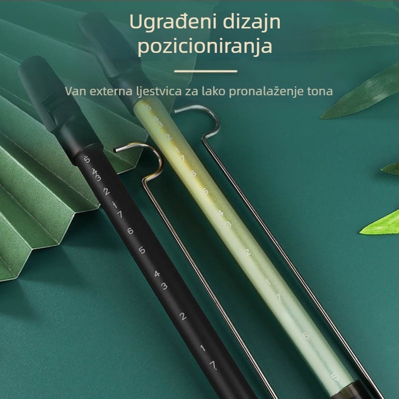 Flauta s kliznim mehanizmom, jednostavna konstrukcija, u kutiji, za glazbene instrumente