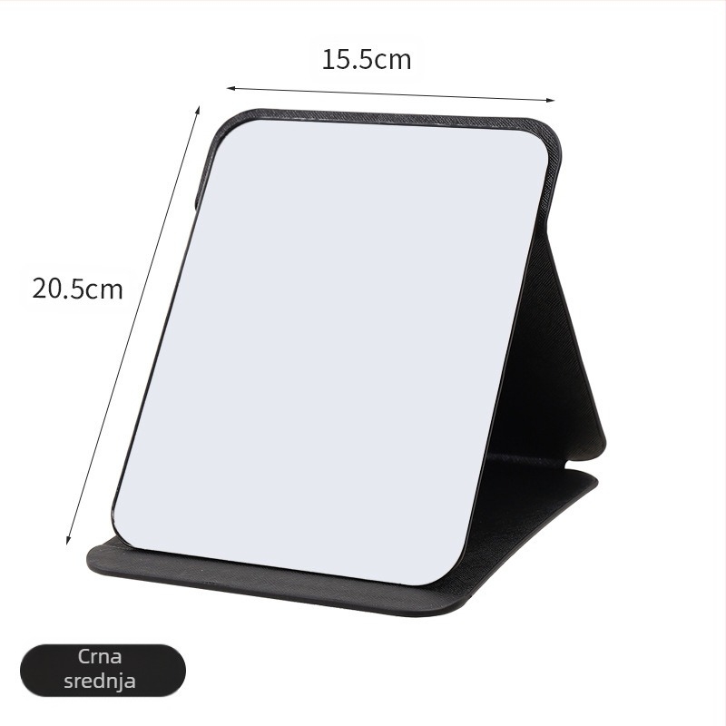 Stolno ogledalo za šminkanje s plastičnim okvirom, sklopivo i prijenosno za spavaću sobu ili kupaonu