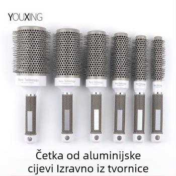 Četka za kovrčanje kose — profesionalno stiliziranje, ABS materijal, keramički valjak, aluminijska cijev