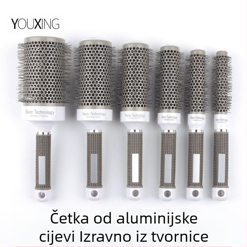 Četka za kovrčanje kose — profesionalno stiliziranje, ABS materijal, keramički valjak, aluminijska cijev