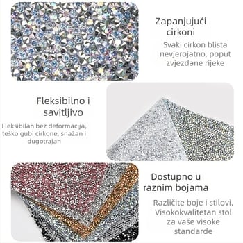 Ploča za prikaz noktiju s pozadinom od jastučića za ruku s dijamantima (198 g; podrijetlo Zhejiang; brend Jinzixiu)