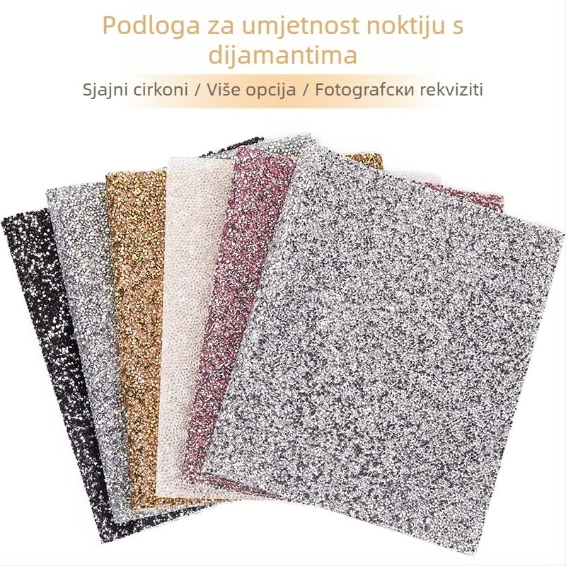 Ploča za prikaz noktiju s pozadinom od jastučića za ruku s dijamantima (198 g; podrijetlo Zhejiang; brend Jinzixiu)