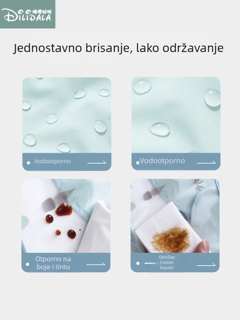 Dječja vodootporna prednja odjeća za jelo s dugim rukavima, crtani uzorak, poliester TPU, proljeće 2025.