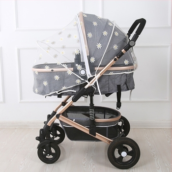 Mreža protiv komaraca za dječja kolica, sklopiva, s potpuno pokrićem, plastični okvir