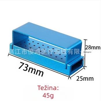 Dentalna kutija za pohranu igala, metalna, 30 rupa, sterilizacija, otporna na visoke temperature, JUMTOP