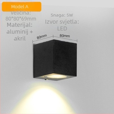 Stenska svjetiljka sa staklenim sjenilom, COB LED izvor, 220V, Novi kineski stil, model LXG-016, za unutarnje i vanjsko osvjetljenje