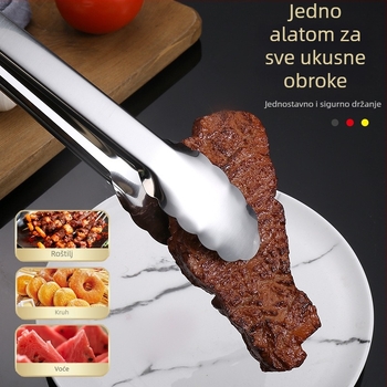 Štipaljke za hranu - 201 nehrđajući čelik, višenamjenske, protuklizne, otporne na visoke temperature, otporne na koroziju