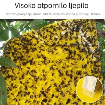 Ljepljiva ploča za insekte za voćne mušice i komarce – dvostrana, netoksična, 5 godina trajanja, 1000 listova