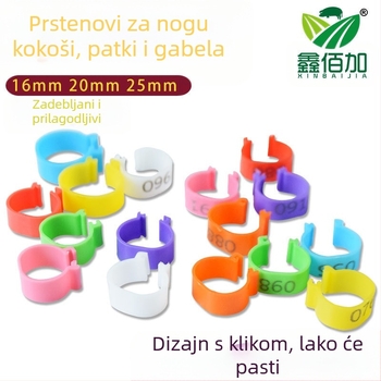 Označujući prsten peradi s otvorenom kopčom – za kokoši, patke i guske – Xin Baijia